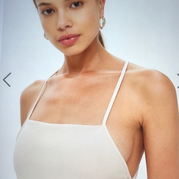 TopShop Scooped Back Blush Cotton Midi Dress NWT - Picture 5 of 8